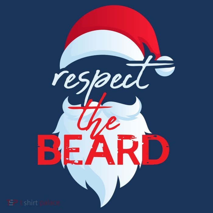 Respect The Beard Santa Claus Funny Christmas Premium T-Shirt
