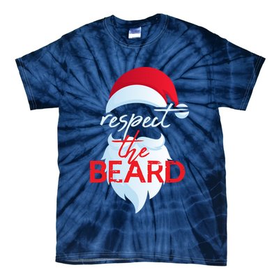 Respect The Beard Santa Claus Funny Christmas Tie-Dye T-Shirt