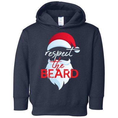 Respect The Beard Santa Claus Funny Christmas Toddler Hoodie