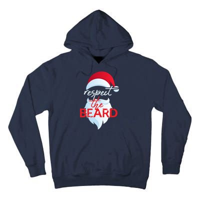 Respect The Beard Santa Claus Funny Christmas Tall Hoodie