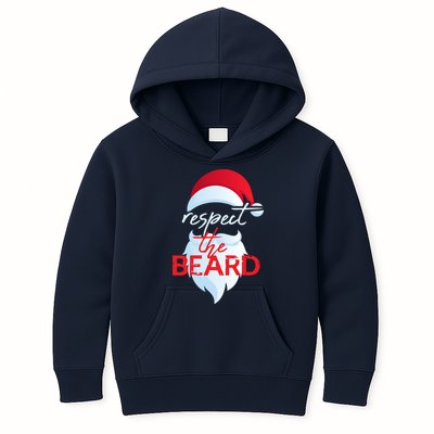 Respect The Beard Santa Claus Funny Christmas Kids Hoodie