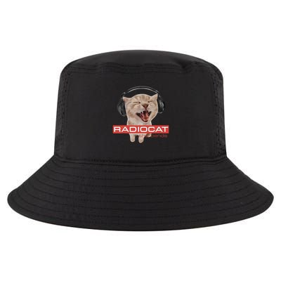 Radiocat The Bends Funny Music Cat Meme Cat Mom Cat Lover  Cool Comfort Performance Bucket Hat