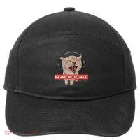 Radiocat The Bends Funny Music Cat Meme Cat Mom Cat Lover  7-Panel Snapback Hat