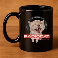 Radiocat The Bends Funny Music Cat Meme Cat Mom Cat Lover  11oz C Handle Ceramic Mug