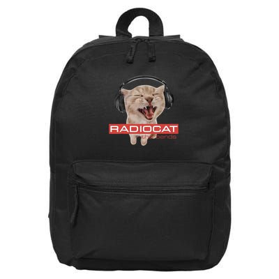 Radiocat The Bends Funny Music Cat Meme Cat Mom Cat Lover  16 in Basic Backpack
