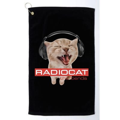 Radiocat The Bends Funny Music Cat Meme Cat Mom Cat Lover  Golf Towel