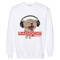 Radiocat The Bends Funny Music Cat Meme Cat Mom Cat Lover  Garment-Dyed Sweatshirt