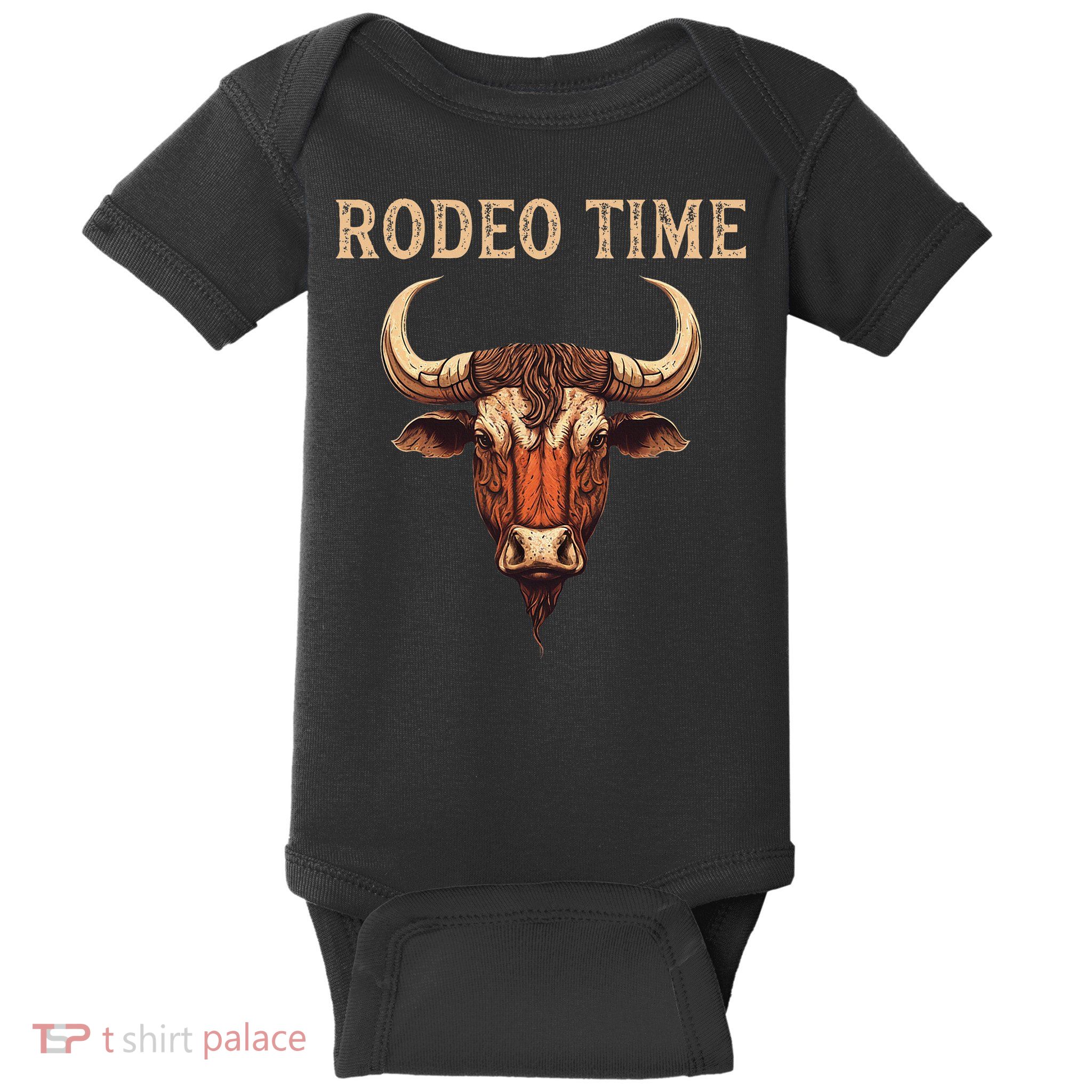 Rodeo Time Bull Riding Cowboy Bull Rider Rodeo Time Baby Bodysuit