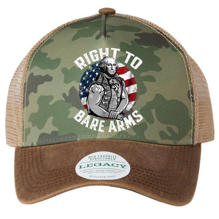Right To Bare Arms 4th Of July Gym George Washington Legacy Tie Dye Trucker Hat