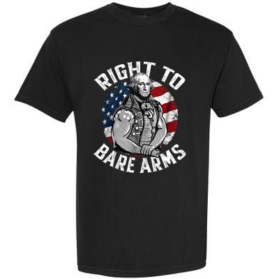 Right To Bare Arms 4th Of July Gym George Washington Garment-Dyed Heavyweight T-Shirt