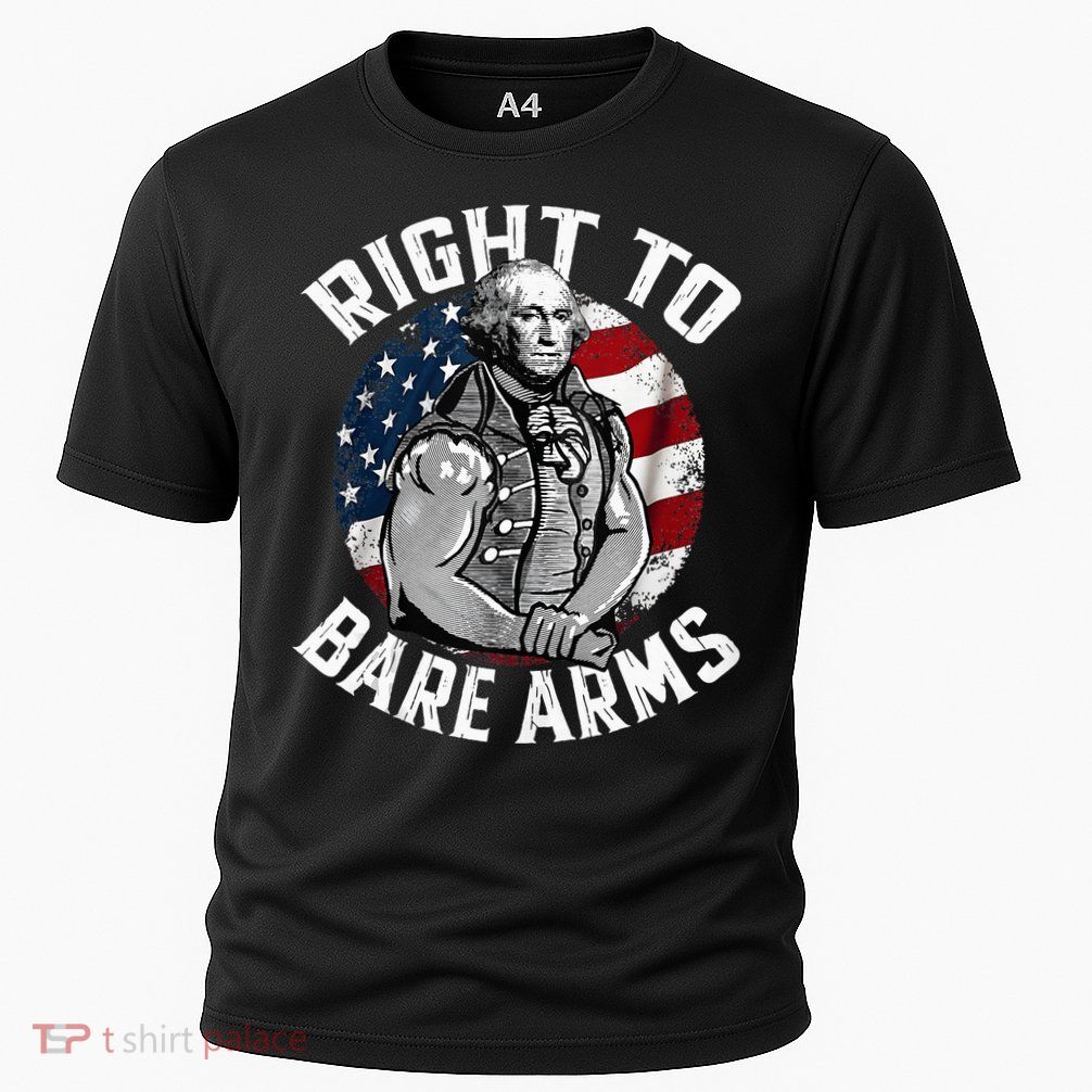 Right To Bare Arms 4th Of July Gym George Washington Performance Shirt