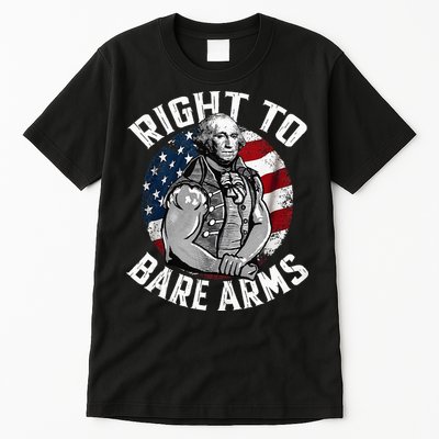 Right To Bare Arms 4th Of July Gym George Washington Tall T-Shirt