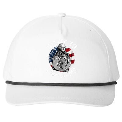 Right To Bare Arms 4th Of July Gym George Washington Snapback Five-Panel Rope Hat