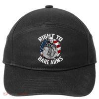Right To Bare Arms 4th Of July Gym George Washington 7-Panel Snapback Hat