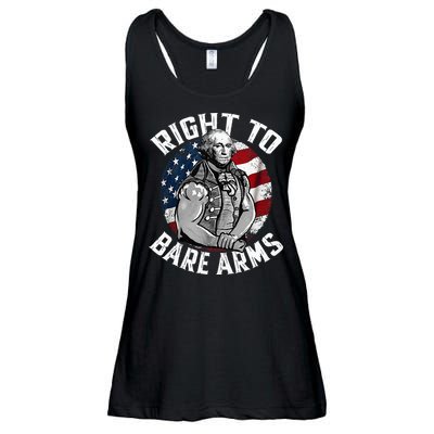 Right To Bare Arms 4th Of July Gym George Washington Ladies Essential Flowy Tank