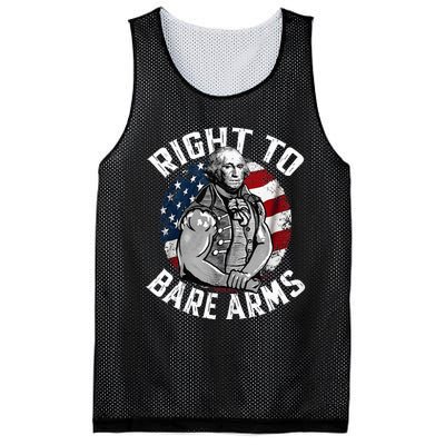 Right To Bare Arms 4th Of July Gym George Washington Mesh Reversible Basketball Jersey Tank