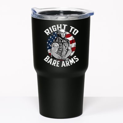 Right To Bare Arms 4th Of July Gym George Washington Tumbler