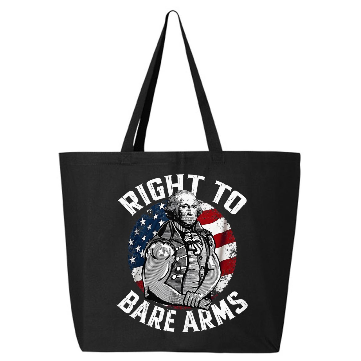 Right To Bare Arms 4th Of July Gym George Washington 25L Jumbo Tote