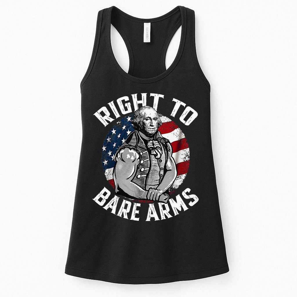 Right To Bare Arms 4th Of July Gym George Washington Womens Tank Top