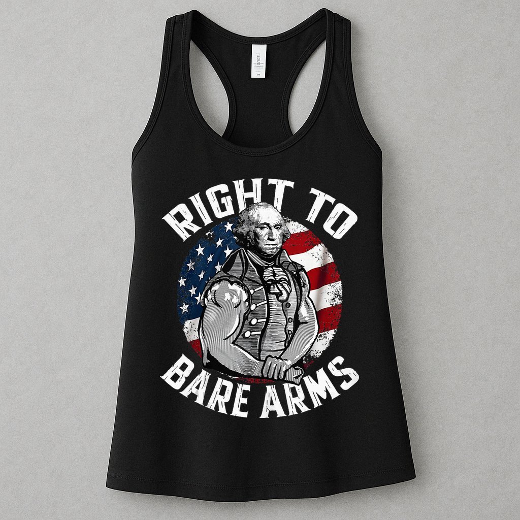 Right To Bare Arms 4th Of July Gym George Washington Womens Tank Top