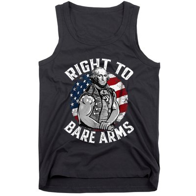 Right To Bare Arms 4th Of July Gym George Washington Tank Top