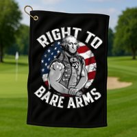 Right To Bare Arms 4th Of July Gym George Washington Golf Towel