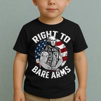 Right To Bare Arms 4th Of July Gym George Washington Toddler T-Shirt