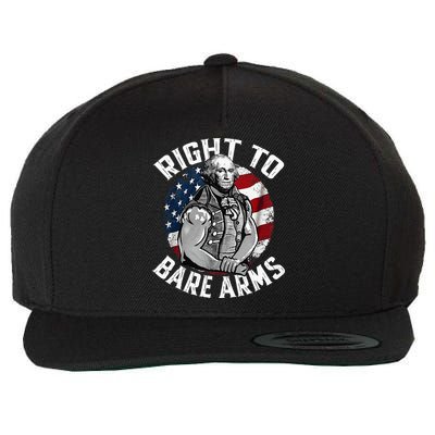 Right To Bare Arms 4th Of July Gym George Washington Wool Snapback Cap