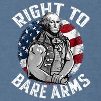 Right To Bare Arms 4th Of July Gym George Washington Garment-Dyed Sweatshirt