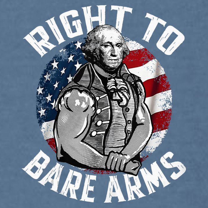 Right To Bare Arms 4th Of July Gym George Washington Garment-Dyed Sweatshirt