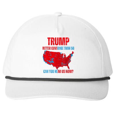 Retro Trump Better Coverage Than 5g Can You Hear Us Now Snapback Five-Panel Rope Hat