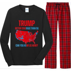 Retro Trump Better Coverage Than 5g Can You Hear Us Now Long Sleeve Pajama Set