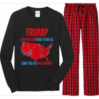 Retro Trump Better Coverage Than 5g Can You Hear Us Now Long Sleeve Pajama Set