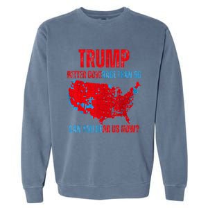 Retro Trump Better Coverage Than 5g Can You Hear Us Now Garment-Dyed Sweatshirt