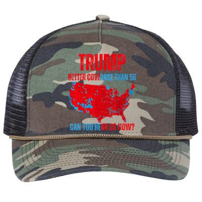 Retro Trump Better Coverage Than 5g Can You Hear Us Now Retro Rope Trucker Hat Cap