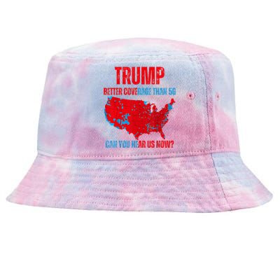 Retro Trump Better Coverage Than 5g Can You Hear Us Now Tie-Dyed Bucket Hat