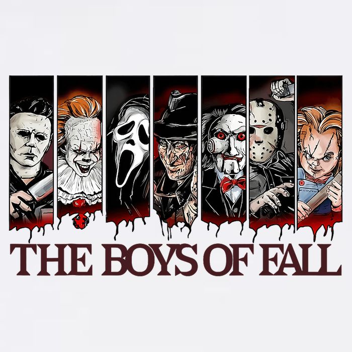 Retro The Boy Of Fall Vintage Horror Movie Halloween Autumn Pajama Set