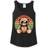 Retro Teddy Bear Casual Cute Ladies Essential Tank