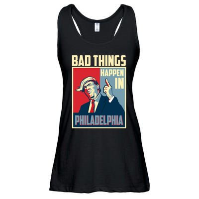 Retro Trump Bad Things Happen In Philadelphia Trending Ladies Essential Flowy Tank