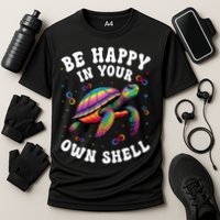 Rainbow Turtle Be Happy In Your Own Shell Autism Awareness   Cooling Performance Crew T-Shirt