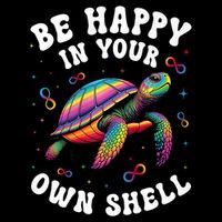 Rainbow Turtle Be Happy In Your Own Shell Autism Awareness   Cooling Performance Crew T-Shirt