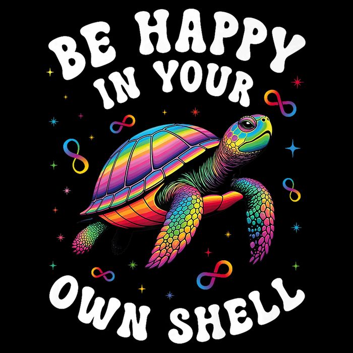 Rainbow Turtle Be Happy In Your Own Shell Autism Awareness   Cooling Performance Crew T-Shirt