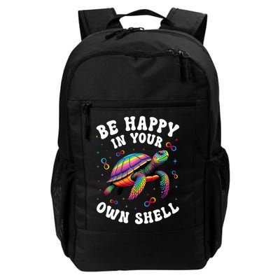 Rainbow Turtle Be Happy In Your Own Shell Autism Awareness   Daily Commute Backpack