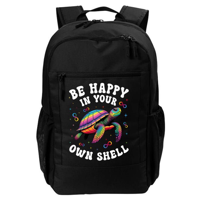 Rainbow Turtle Be Happy In Your Own Shell Autism Awareness   Daily Commute Backpack