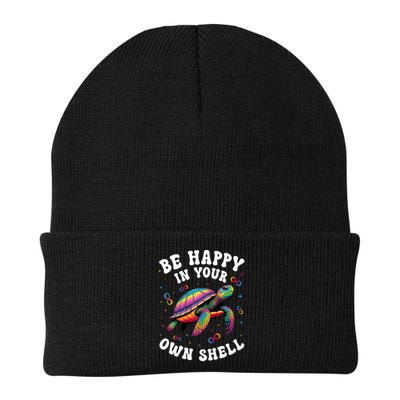 Rainbow Turtle Be Happy In Your Own Shell Autism Awareness   Knit Cap Winter Beanie