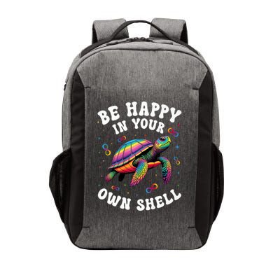 Rainbow Turtle Be Happy In Your Own Shell Autism Awareness   Vector Backpack