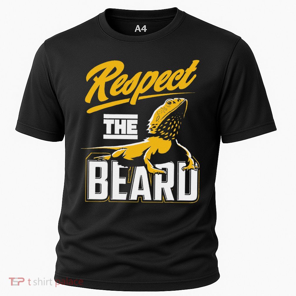 Respect The Beard Pogona & Bearded Dragon Cooling Performance Crew T-Shirt