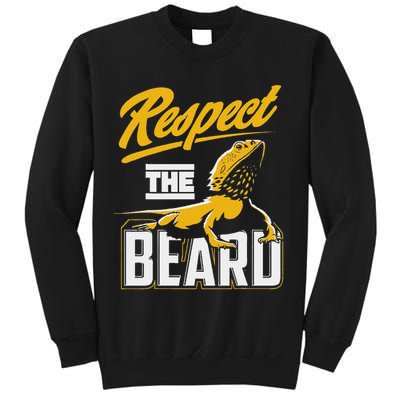Respect The Beard Pogona & Bearded Dragon Sweatshirt