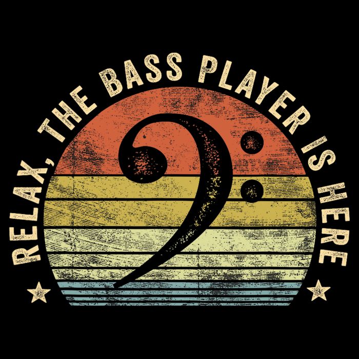 Relax The Bass Player Is Here Bassist Gifts Music Guitar Doggie Tank