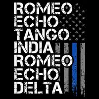 RETIRED Thin Blue Line Phonetic Code Police Retirement Flatbill Hat